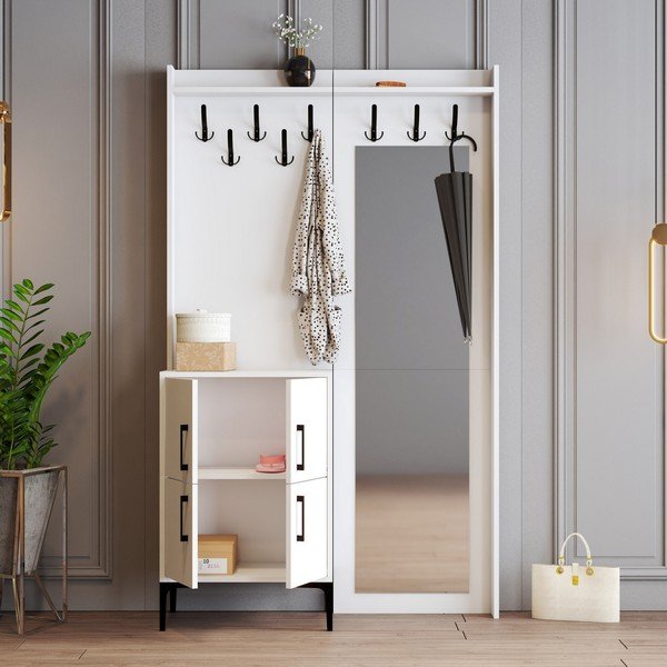 Beli predsobni komplet Berlin - Kalune Design-image-3