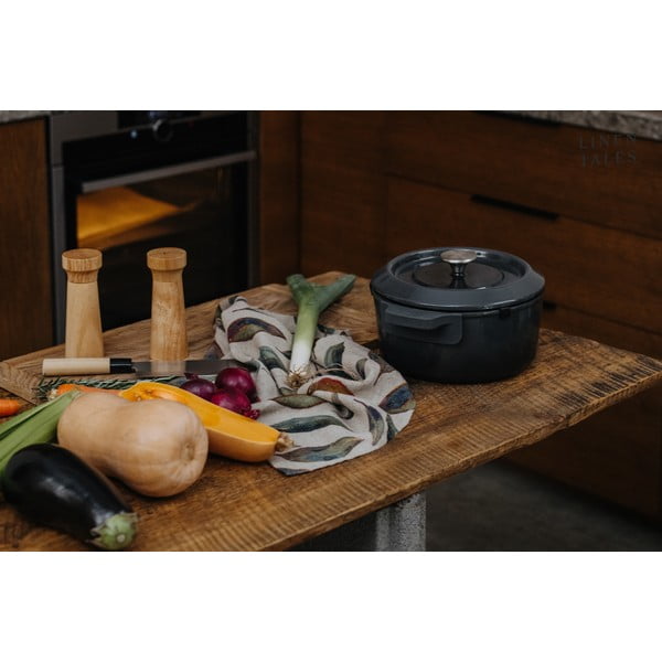 Lanena kuhinjska krpa 65x65 cm Golden Fall – Linen Tales-image-3