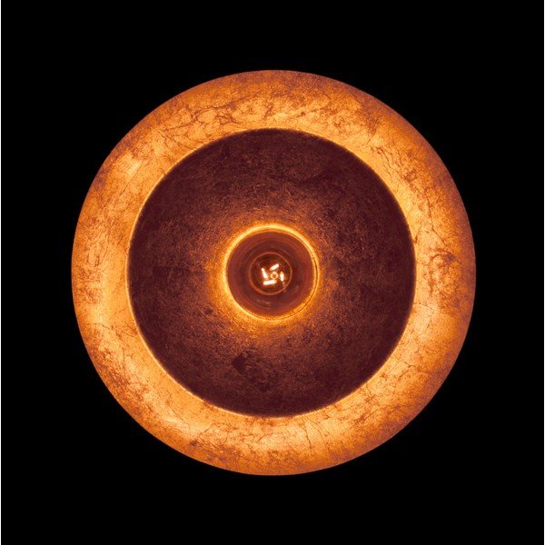 Bela stenska svetilka z detajli v bakreni barvi Sotto Luce Cinco Basic, ⌀ 40 cm-image-3