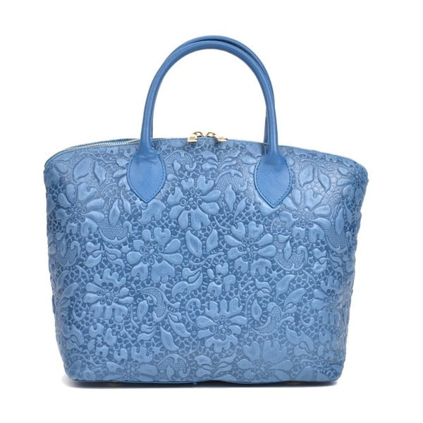 Modra usnjena torbica Anna Luchini Rusterio