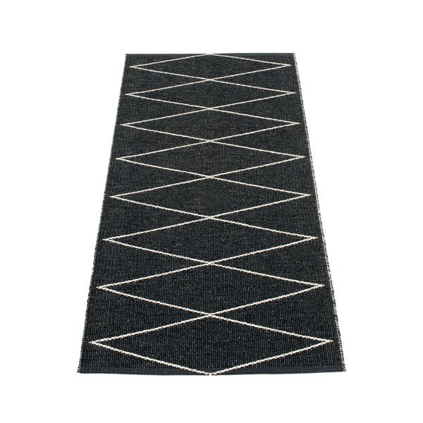 Črn zunanji in notranji tekač 70x160 cm Max Black – Pappelina