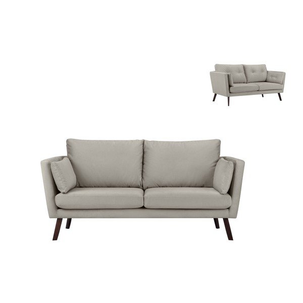 Svetlo siva 3-sedežna zofa Mazzini Sofas Elena-image-1