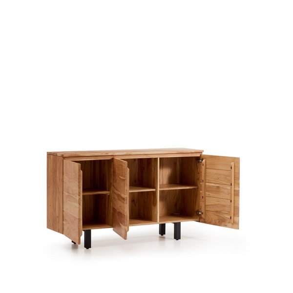 Komoda iz masivne akacije v naravni barvi 150x88x40 cm Uxue – Kave Home-image-3