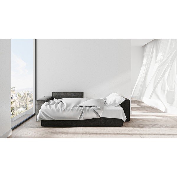 Antracitno siva raztegljiva sedežna garnitura Ghado Melow-image-4