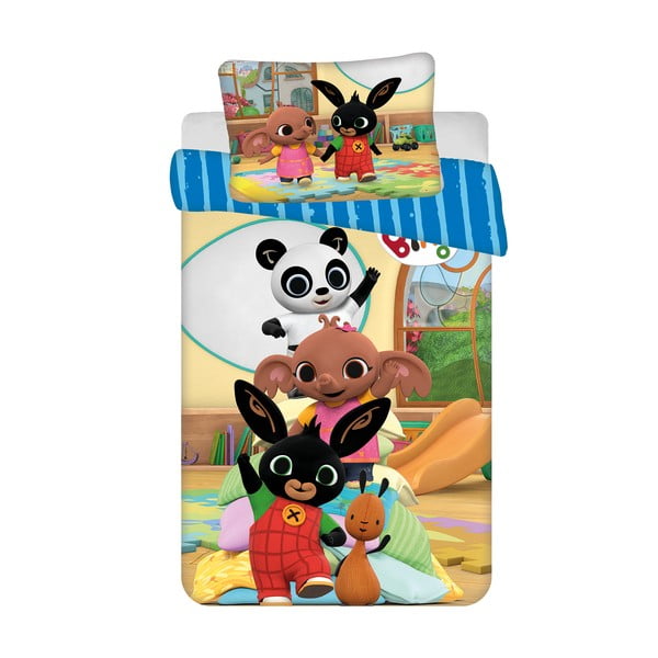 Bombažna otroška posteljnina za otroško posteljico 100x135 cm Bing Bunny "Tower" – Jerry Fabrics