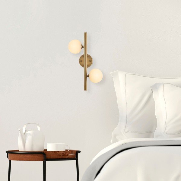 Stenska svetilka v zlati barvi Domino – Opviq lights-image-1