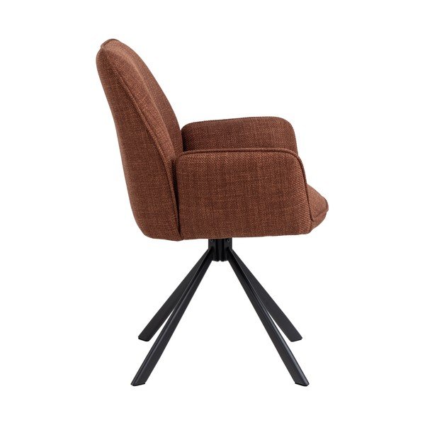 Opečnato oranžni oblazinjeni jedilni stoli v kompletu z nasloni za roke 2 ks Glenda – Actona-image-3