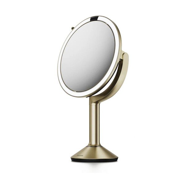 Kozmetično ogledalo z lučjo/povečevalno (5x povečava/10x povečava) ø 20 cm Trio – simplehuman