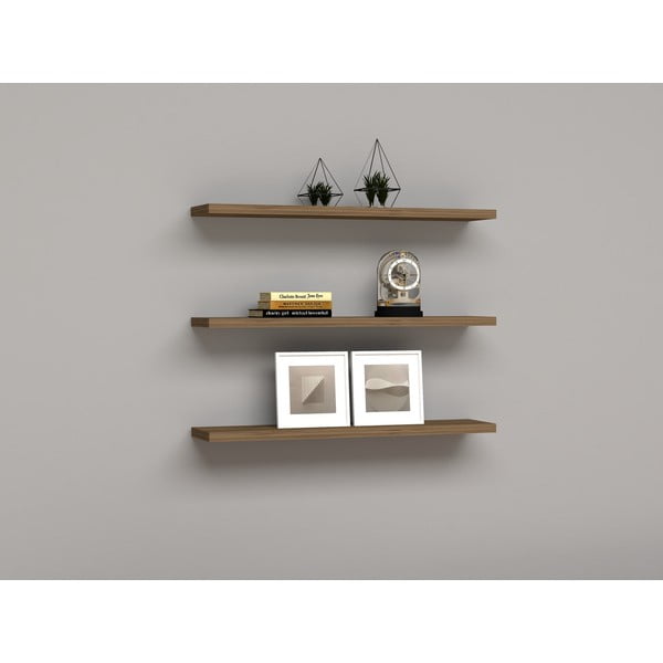 Police v dekorju orehovega lesa v kompletu 3 ks Boss - Kalune Design-image-1