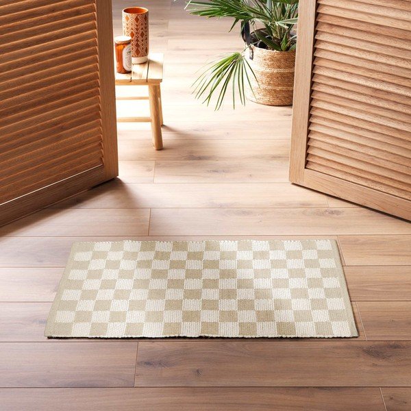 Pralna preproga iz mešanice bombaža v naravni barvi 50x80 cm Jenna – douceur d'intérieur-image-1