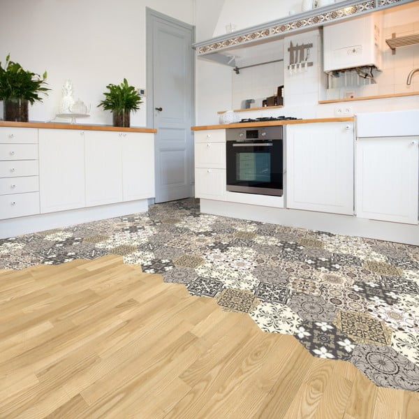 Komplet 10 talnih nalepk Ambiance Hexagons Luiza, 40 x 90 cm-image-2