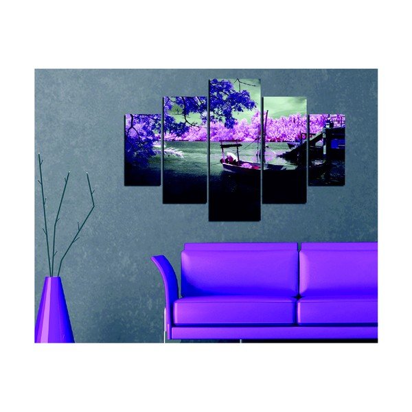 Večdelna slika Vijolična voda, 92 x 56 cm-image-1