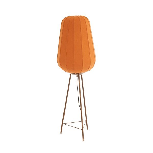 Stoječa svetilka v barvi terakote s tekstilnim senčilom (višina 133 cm) Bibury – Light & Living