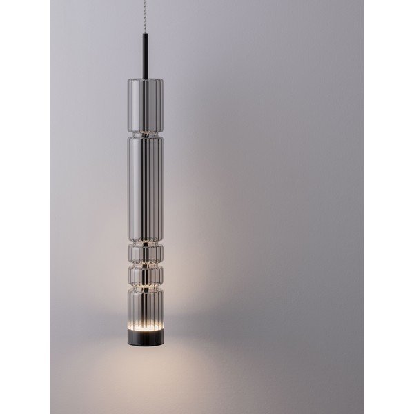 Siva steklena LED viseča svetilka ø 8 cm Bento – Nova Luce-image-1