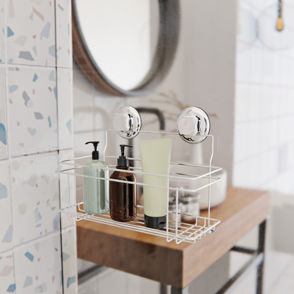 Kovinska kopalniška polica v srebrni barvi z namestitvijo brez vrtanja Bestlock Bath – Compactor-image-1