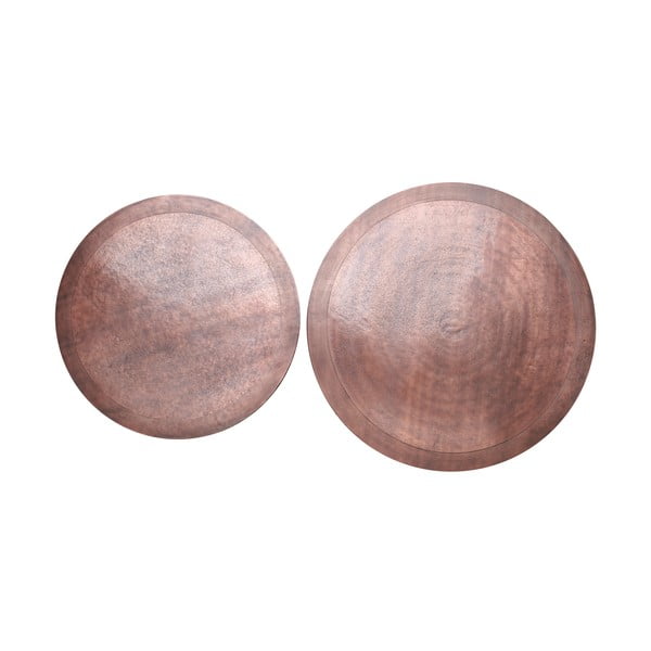 Kovinske okrogle mizice v bakreni barvi v kompletu 2 kos ø 75 cm Talca - Light & Living-image-3