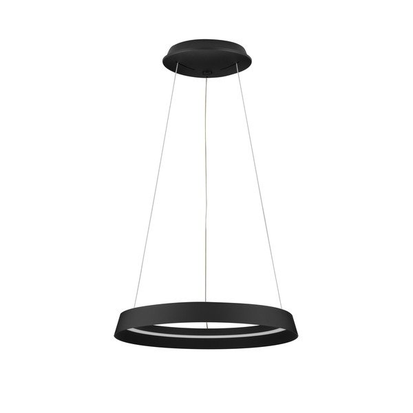 Mat črna aluminijasta LED zatemnitvena viseča svetilka s senčilom iz akrilnega stekla ø 45 cm Ormi – Nova Luce