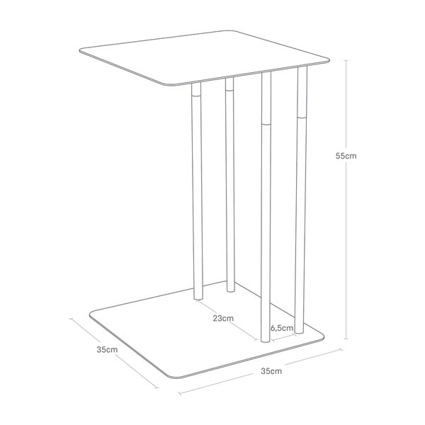 Stranska mizica 35x35 cm Plain – YAMAZAKI-image-4