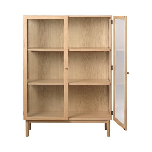 Vitrina iz masivnega hrasta 140x100 cm Elba – Unique Furniture-image-2