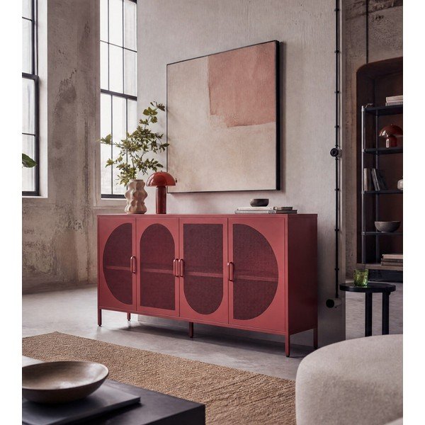 Opečnato oranžna komoda 160x90 cm Tayra – Marckeric-image-1