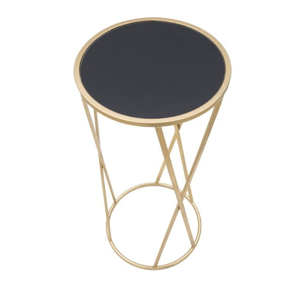 Mauro Ferretti Glam Enostavna črno-zlata zložljiva mizica, višina 75 cm-image-4