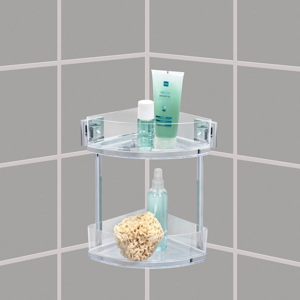 Dvonivojska vogalna polica Wenko Vacuum-Loc, 19,5 x 28 cm-image-1