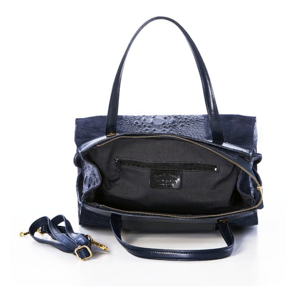 Usnjena torbica Croco Blue-image-3