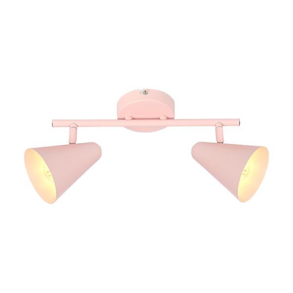 Svetlo rožnata stropna svetilka s kovinskim senčilom 42x10 cm Amor – Candellux Lighting