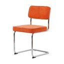 Oranžen jedilni stol iz rebrastega žameta Rupert – Unique Furniture