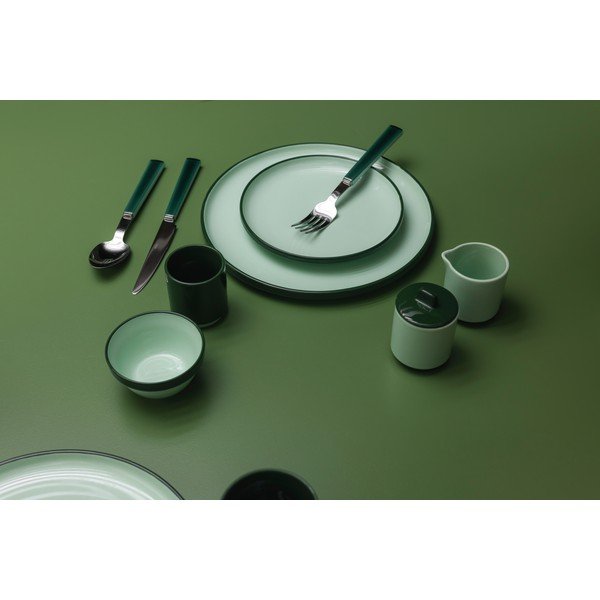 Zelen krožnik iz kamenine ø 26 cm Duo – ONA-image-1