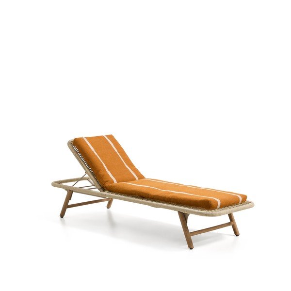 Oranžna vrtna sedežna blazina za ležalnik 50x175 cm Daila – Kave Home-image-4