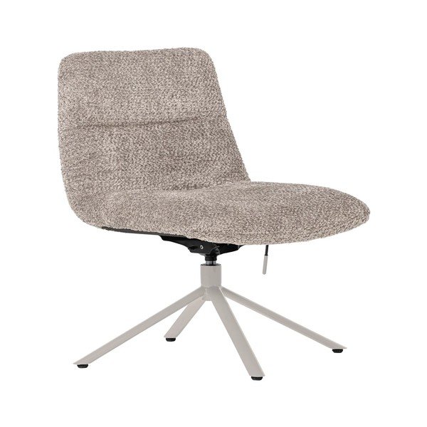 Svetlo siv vrtljiv fotelj iz tkanine bouclé Soren – WOOOD