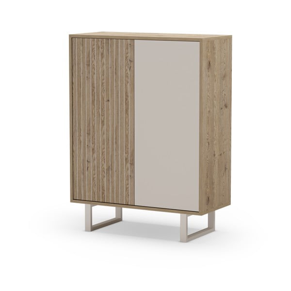 Siva omarica v hrastovem dekorju 90x120 cm Millay – Marckeric-image-2