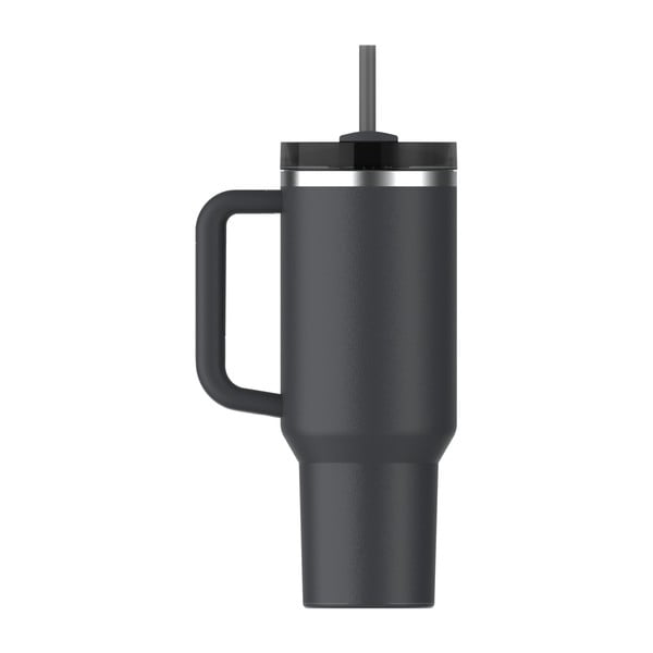 Črna termovka s slamico iz nerjavečega jekla 1,18 l Quencher H2.0 FlowState Tumbler Black – Stanley-image-2