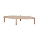 Klubska mizica iz masivnega hrasta v naravni barvi 100x180 cm Kulin – Gazzda