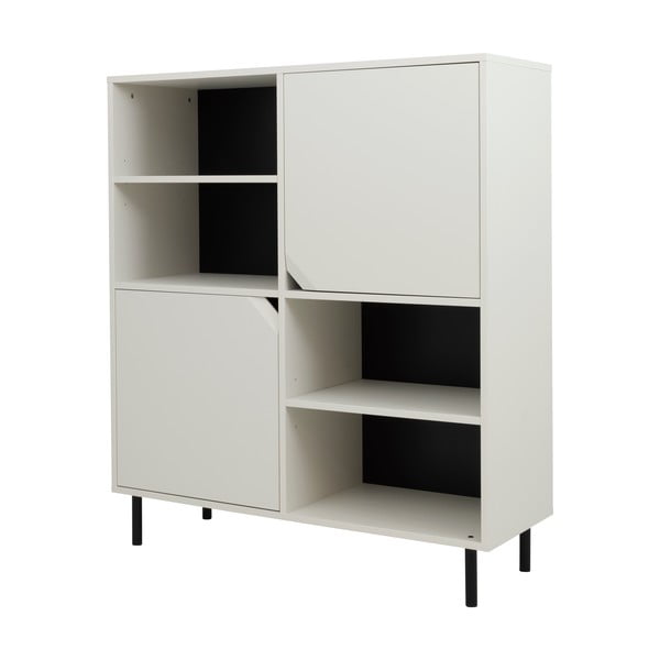 Bela knjižna omara 118x137 cm Corner - Tenzo-image-2