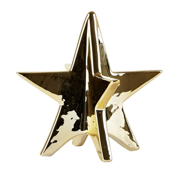 Okrasna keramična zvezda Villa Collection Ceramic Gold, 13 cm