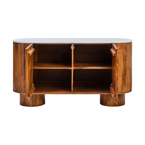 Komoda iz masivnega manga v naravni barvi 140x75x45 cm Torcino – Premier Housewares-image-3
