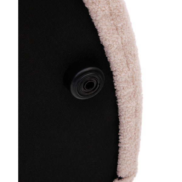 Svetlo rožnat tabure iz tkanine bouclé Kaeli – Kave Home-image-3