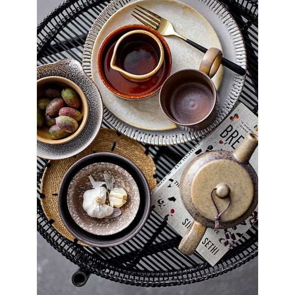 Sivo-bela lončena skleda Bloomingville Thea, ø 16,5 cm-image-4