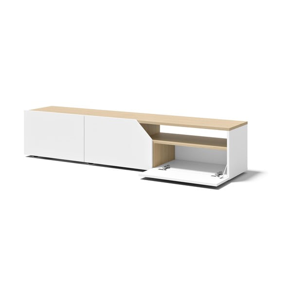 Bela TV omarica v hrastovem dekorju 180x38 cm Verone - TemaHome-image-2