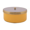 Rumena dekorativna kovinska škatla za shranjevanje ø 16x6 cm Double Funky – PT LIVING