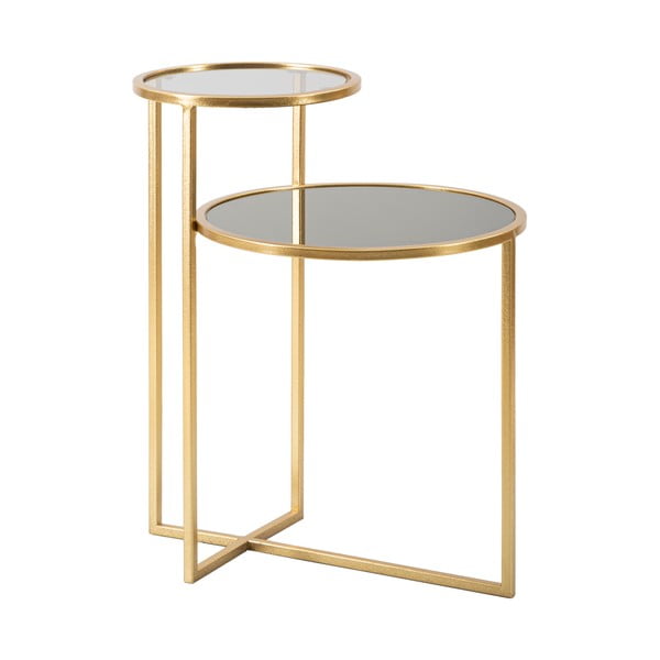 Okrogla mizica v zlati barvi 40x50 cm - Mauro Ferretti-image-2