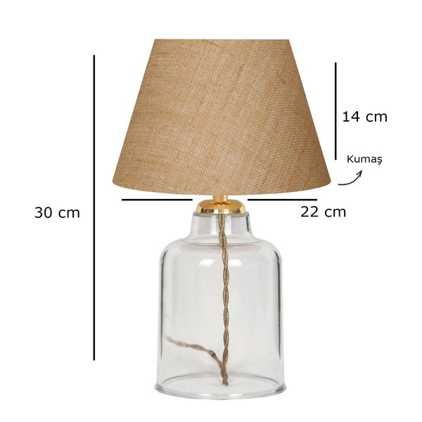 Namizna svetilka s tekstilnim senčilom (višina 30 cm) Baran – Opviq lights-image-2