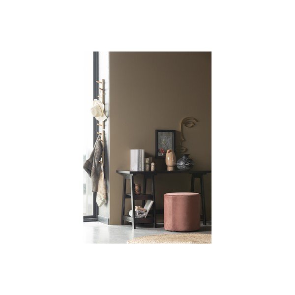 Rožnat žameten puf WOOOD Sara, ⌀ 46 cm-image-2