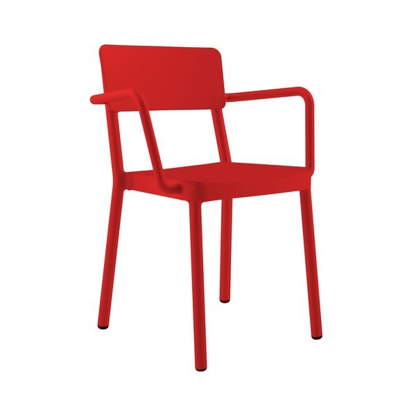 Komplet 2 rdečih vrtnih stolov Resol Lisboa-image-1