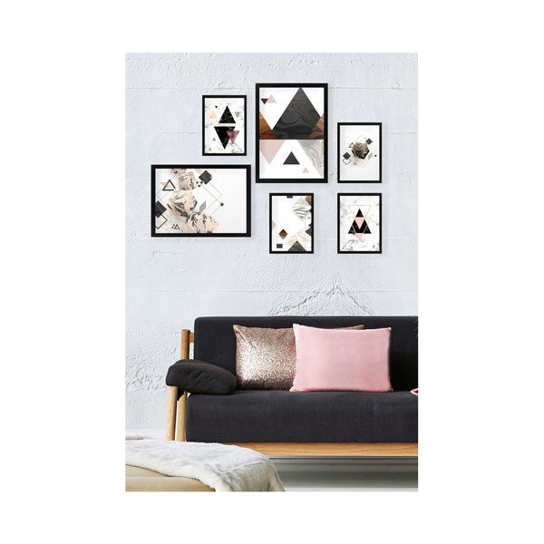 Komplet 6 stenskih slik Tablo Center Square