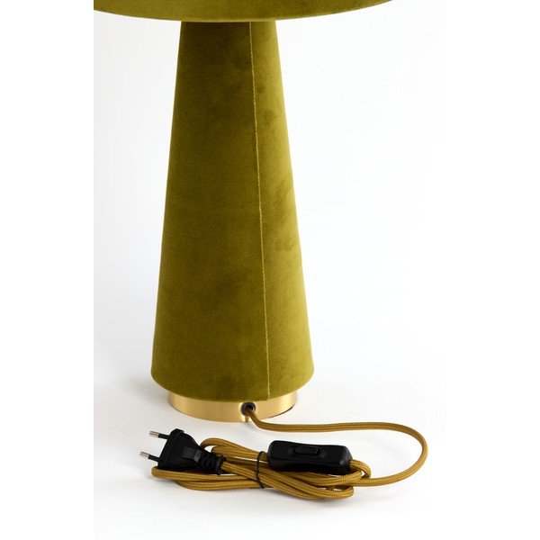 Zelena namizna svetilka s tekstilnim senčilom (višina 61 cm) Devia – Light & Living-image-1