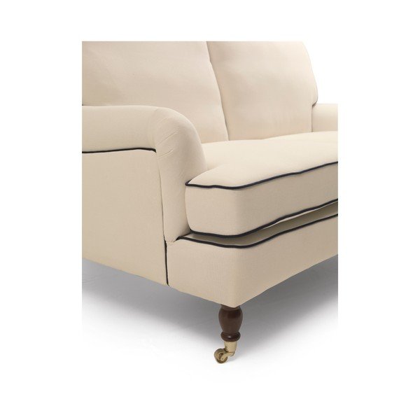Krem kavč s temno modrimi obrobami Max Winzer Passion, 158 cm-image-4