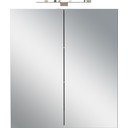 Antracitno siva stenska kopalniška omarica z ogledalom 60x71 cm Arcena – Germania